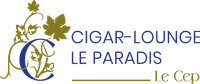 Logo de Cigar-Lounge Le Paradis avec une feuille de vigne et un cep de vigne stylisés